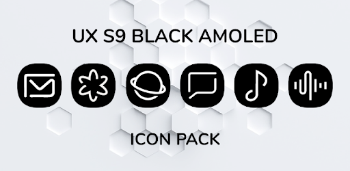 UX S9 Black Amoled - Icon Pack pc screenshot