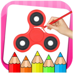 Fidget Spinner Coloring Book & Drawing Game icon