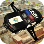Flying Police car 3d simulator icon