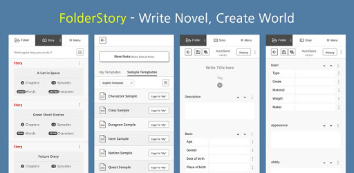 FolderStory - Write novel, Create World pc screenshot FolderStory - Write novel, Create World pc screenshot