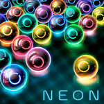 Magnetic balls: glowing neon HD icon