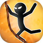 Stickman Rope Star : swing game icon