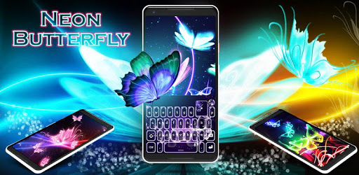 Neon Butterfly 3D Keyboard pc screenshot
