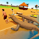Komodo Dragon Family Sim: Beach & City Attack icon