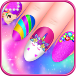 Unicorn Nail Art Salon Girls Games icon