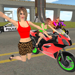 Bike Rider vs Police Car Chase Simulator icon