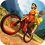 Kids Bicycle Taxi Sim 2018: Offroad BMX Racing icon