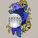 Tattoo Sandbox Color By Number Book Page Pixel Art icon