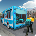 Milk Delivery Transport Truck icon