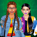 College Student Girl Dress Up icon