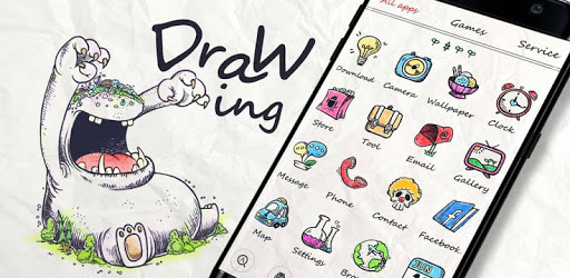 Drawing II GO Launcher Theme pc screenshot Drawing II GO Launcher Theme pc screenshot