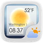 GO Weather EX Theme White icon