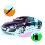 Paint cars icon