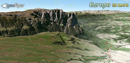 GeoFlyer Europe 3D - Offline Maps GPS Routing pc screenshot