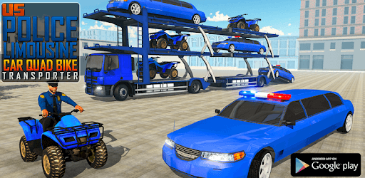 US Police limousine Car Quad Bike Transporter Game pc screenshot US Police limousine Car Quad Bike Transporter Game pc screenshot