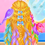 Rainbow Braided Hair Salon-Hairstyle By Number icon