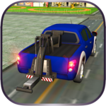 Car Tow Truck Transporter 3D icon