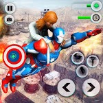 Flying Robot Captain Superhero Games City Survival icon