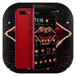Glitter Red Lips Luxury Theme icon
