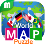 World Map Puzzle for Kids icon