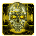 Gold Tech Metallic Skull Theme icon