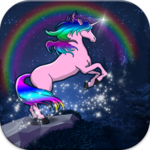 Magical unicorn rainbow dash icon