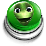 Green alien dance button icon
