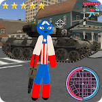 Stickman Capitaine Rope Hero icon