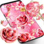 Pink rose gold live wallpaper icon