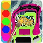 Coloring book for DX henshin Ex-aid belt icon