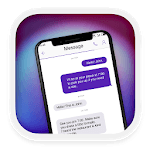 Phone X Purple - message theme icon