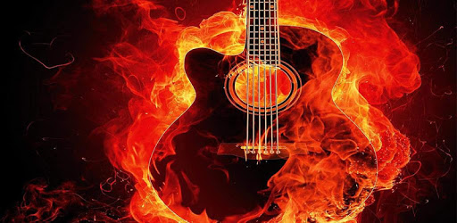 Flaming Guitar - Best Theme pc screenshot