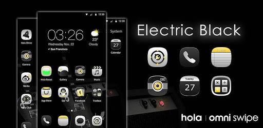 Electric Black-launcher Theme pc screenshot Electric Black-launcher Theme pc screenshot