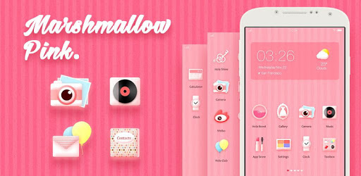 Marshmallow Pink Hola Theme pc screenshot Marshmallow Pink Hola Theme pc screenshot