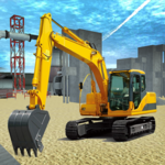 City Excavator Construction icon