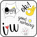 Cute Word Doodle Emoji Stickers icon
