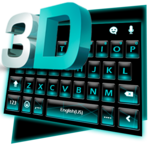 Blue Neon Fonts Tech Beam Keyboard - Neon fonts icon