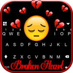 Broken Heart Emoji Keyboard Theme icon