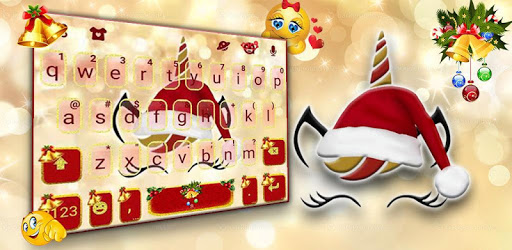 Christmas Unicorn Keyboard Theme pc screenshot Christmas Unicorn Keyboard Theme pc screenshot