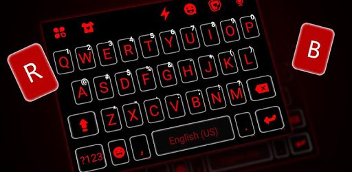 Cool Black Red Keyboard Theme pc screenshot Cool Black Red Keyboard Theme pc screenshot