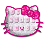 Hot Pink Kittie Hello Keyboard icon
