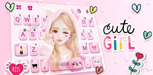 Cute Wink Girl Keyboard Theme pc screenshot Cute Wink Girl Keyboard Theme pc screenshot