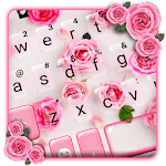 Dainty Pink 3d Rose Keyboard Theme icon