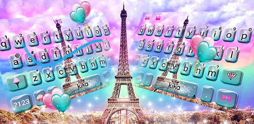 Pink Paris Eiffel Tower love Keyboard pc screenshot