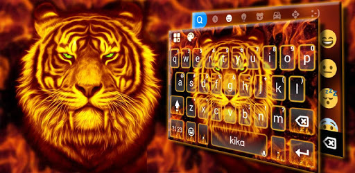 Flaming Tiger Keyboard Theme pc screenshot Flaming Tiger Keyboard Theme pc screenshot