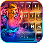 Fluorescent Neon Tiger Keyboard Theme icon