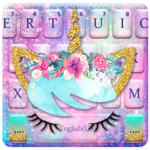 Galaxy Flower Unicorn Keyboard Theme icon
