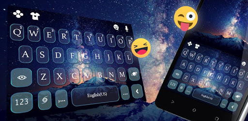 Galaxy Mountains Keyboard Theme pc screenshot Galaxy Mountains Keyboard Theme pc screenshot
