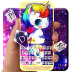 Kawaii Unicorn Keyboard Theme icon