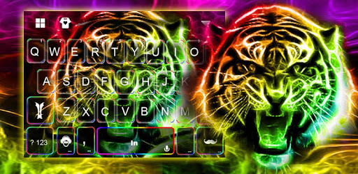 Neon Tiger Keyboard Theme pc screenshot Neon Tiger Keyboard Theme pc screenshot